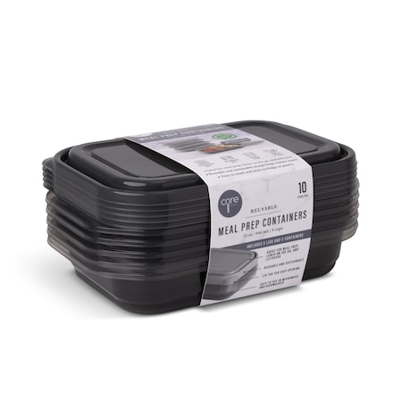 Core Kitchen 10pc 32oz Plastic Food Storage Set - Stormy Sea 48536